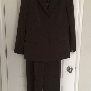 Kasper Dark Brown Pant Suit